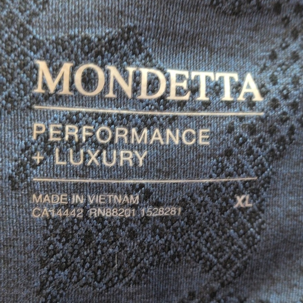 Mondetta Women XL Leggings Blue Combo Brushed Jacquard High Rise Camo Pockets - Picture 6 of 8